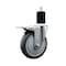 Service Caster 5'' Thermoplastic Rubber Swivel 1-3/4'' Expanding Stem Caster Total Lock Brake SCC-EXTTL20S514-TPRB-134 - alternate 1